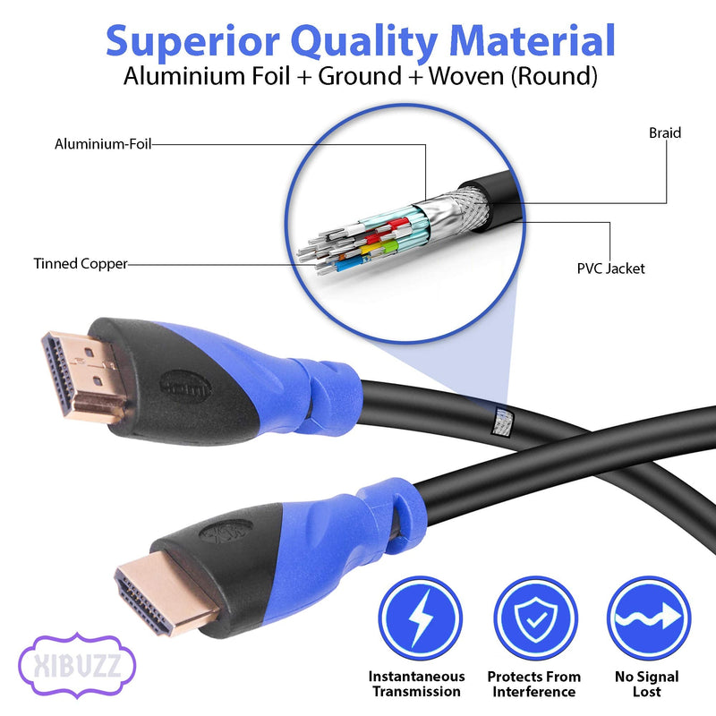 30 ft hdmi Cable 4k - 30 ft hdmi 4k 120hz Ultra hd Cable Compatible with 4K@60HZ, 120hz, 1080p UHD, FullHD, CL3 Rated, HDMI ARC Cable, PC, PS4/5, TV HDMI Cable, 30 hdmi Cord (30 feet) 30FT