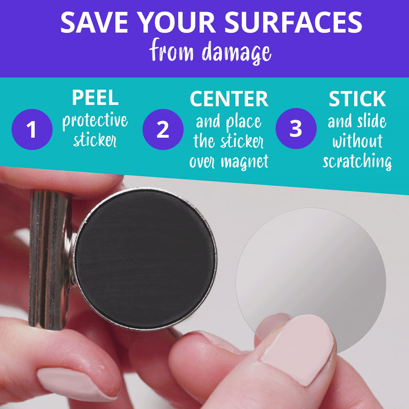Papercode 12 Strong Scratch-Free Refrigerator Magnet Clips for Organizing & Decorating - Bonus Magnetic Notepad