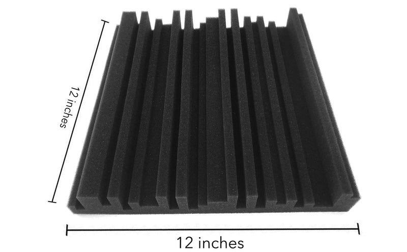 [AUSTRALIA] - 12 Pack Acoustic Foam Panels 2" X 12" X 12" Acoustic Foam Panels, Studio Wedge Tiles, Sound Panels wedges Soundproof Sound Insulation Absorbing 