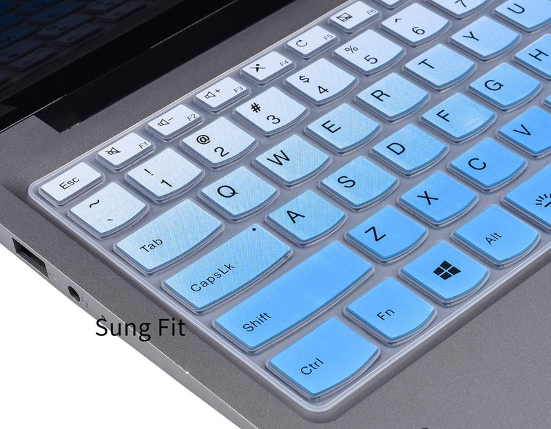 Keyboard Cover for Lenovo Flex 14 14/Yoga C740 14/Lenovo Yoga C940 C930 920 13.9 / Yoga 730 720 13.3 /Lenovo Yoga 730 15.6 / Yoga 720 12.5 inch Keyboard Skin(NOT Fit Lenovo Flex 5 14"), Ombre Blue