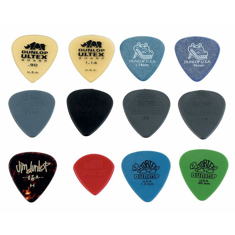 Dunlop PVP102 Pick Variety Pack, Assorted, Medium/Heavy, 12/Player's Pack