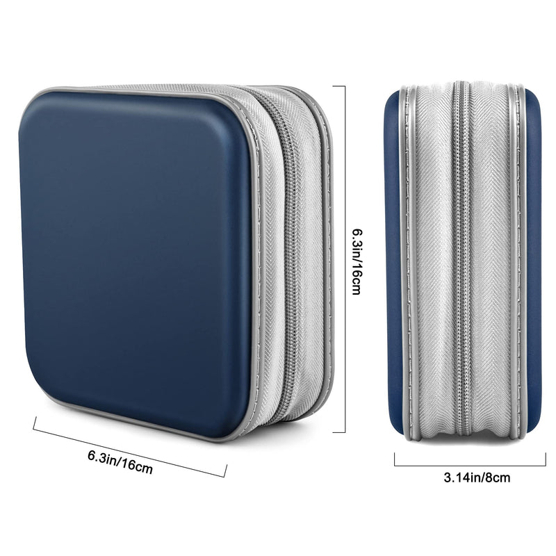 [AUSTRALIA] - Bivisen CD Case, DVDS Wallet Holder, CD/DVD Case Wallet 40 Discs Heavy Duty Bag Binder Storage Booklet Album (Dark Blue) Dark Blue 