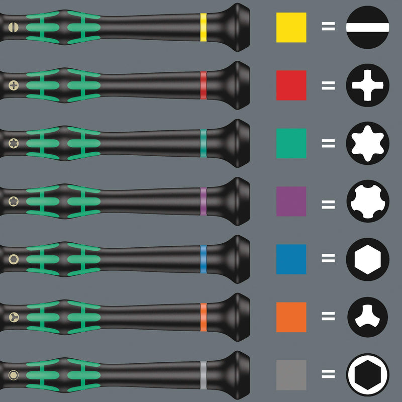 Wera 05118078001 2054 Screwdriver for Hexagon Socket Screws for Electronic Applications, Hex-Plus, 5/64" x 60 mm