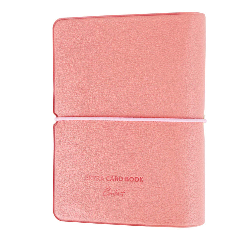 Business Credit Card Holder Case Wallet Purse Men Women PU Leather Practical Card Carry-on Bag Extra Card Book for 30 Cards with Index Cards for Easily Search pink