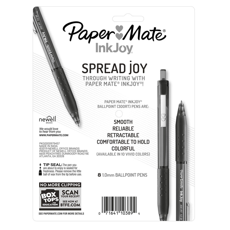 [AUSTRALIA] - Paper Mate 1945921 InkJoy 300RT Retractable Ballpoint Pens, Medium Point, Assorted Colors, 8 Count 