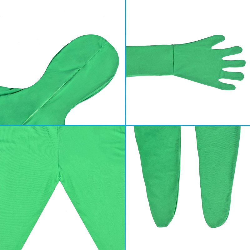 Meking Chromakey Body Suit Full Body Green Screen Suit for Photo Video Invisible Effect