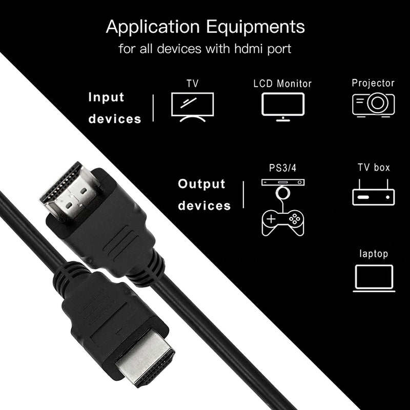 SaiTech IT 10 Pack 4.5 Ft High-Speed HDMI Male to Male Cable for TV, Laptop, Monitor, Xbox & More – Black