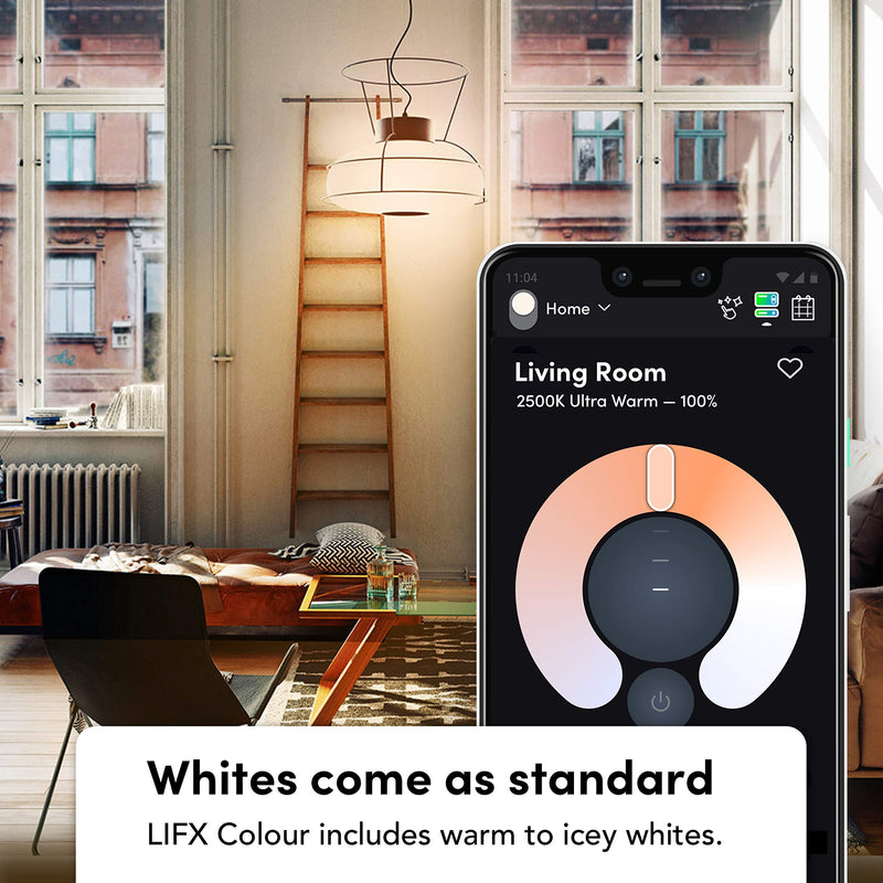 LIFX Color A19 800 lumens, Billions of Colors and Whites, Wi-Fi Smart LED Light Bulb, No bridge required, Works with Alexa, Hey Google, HomeKit and Siri. 1 Pack Multi