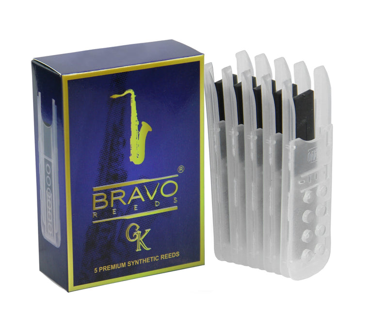 Bravo Synthetic Reeds for Tenor Saxophone-Strength 3.0 (Box of 5), Model BR-TS30