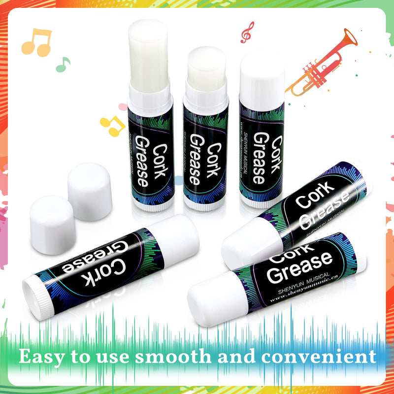 12 Pieces Cork Grease for Saxophone Clarinet Cork Grease Flute Grease Lubricant Tube Cleaning and Care Product for Saxophone Clarinet Flute Performer Supplies