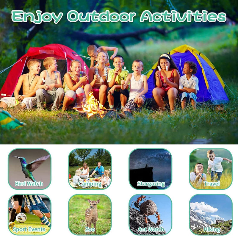 Binoculars for Kids, Compact Kids Binoculars 8x21 High-Resolution for Bird Watching, Camping, Exploration, Hiking, Hunting, Sports Events and Safari Park,Christmas Birthday Gift Blue