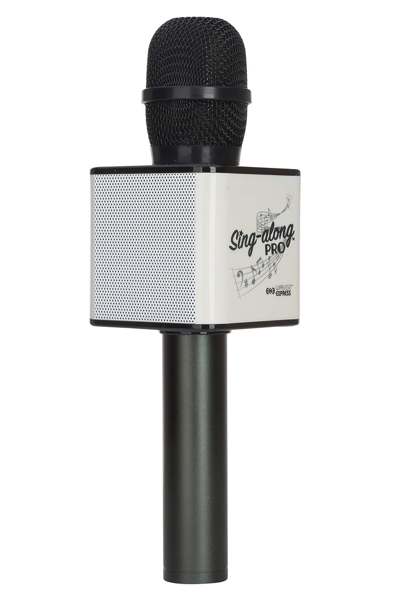 Sing-along PRO Bluetooth Microphone - Wireless Karaoke Microphone with Bluetooth for Kids and Adults - Portable Microphone for Home Karaoke - Sing-Along Mic with Stereo Audio - Black