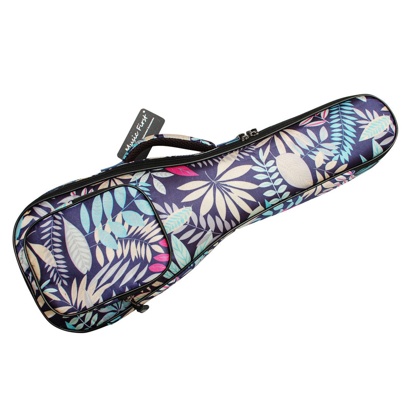 MUSIC FIRST Nylon 23" Concert"3D Summer Leaves" Ukulele case, Ukulele bag, Ukulele cover 3D Summer Leaves