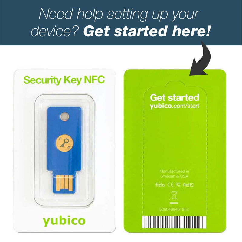 Yubico FIDO Security Key NFC - Two Factor Authentication USB and NFC Security Key, Fits USB-A Ports and Works with Supported NFC Mobile Devices – FIDO U2F and FIDO2 Certified - More Than a Password