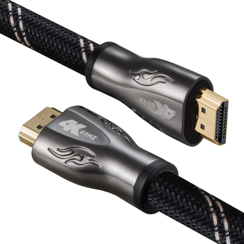 UFO Parts HDMI Cable 9ft - BUSUQ - HDMI 2.0 (4K@60HZ) Ready - 26AWG Nylon Braided- High Speed 18Gbps - Gold Plated Connectors - Ethernet, Audio Return - Video 2160p, for HDR 1080p PS3 PS4 HDMI 6ft Yellow
