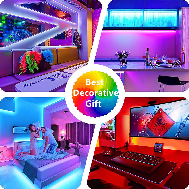 [AUSTRALIA] - LED Lights for Bedroom 20 FT/6M RGB LED Strip Lights Music Sync Color Changing Rope Lights App Bluetooth Remote Control for Smart Home TV Wall Mirror Kitchen Bedroom Holiday Gifts 