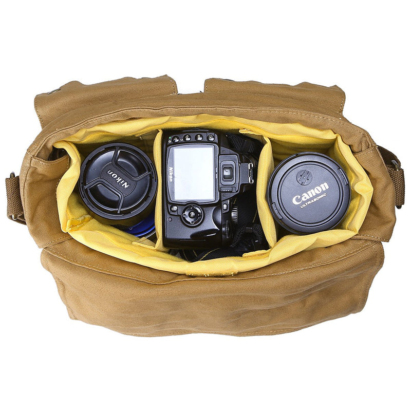Peacechaos Camera Case DLSR SLR Insert Case Bag Portable Inner Bag Waterproof Shockproof for Mirrorless Cameras, Lenses, Nikon, Canon, Sony,Panisonic and etc