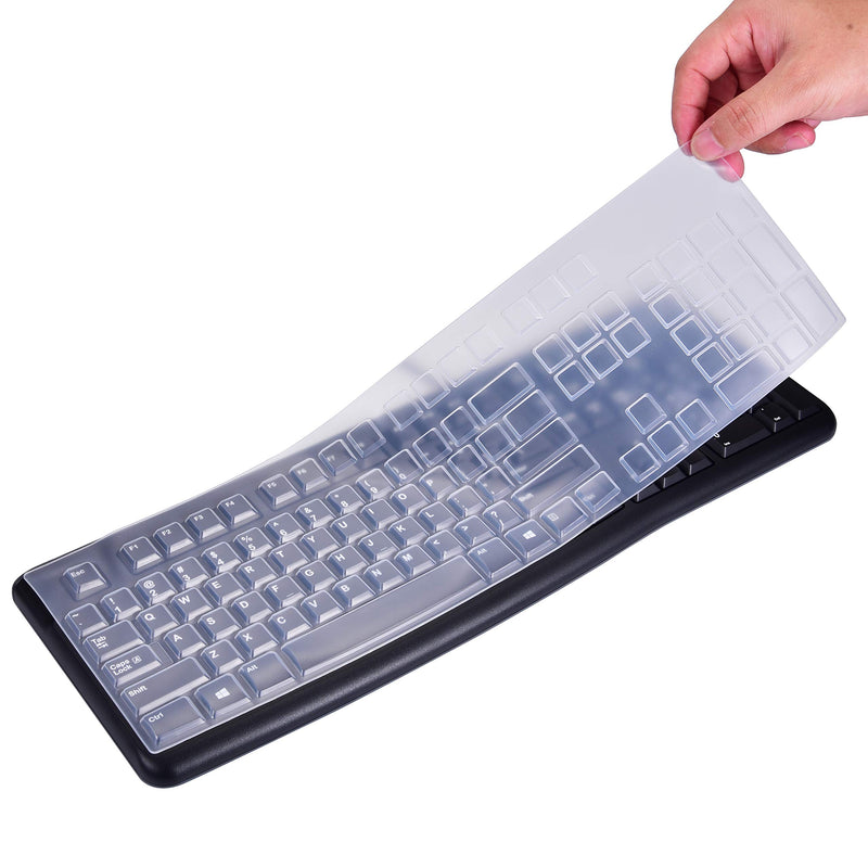 Keyboard Cover for Logitech MK120 K120 USB Wired Keyboard, Ultra Thin Logitech MK120 K120 Keyboard Accessories - Clear