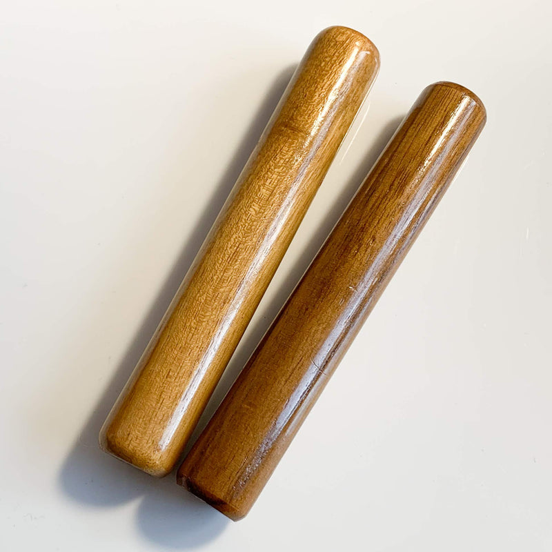 Handmade Wooden Claves - Pair of Rhythm Sticks - Fair Traded