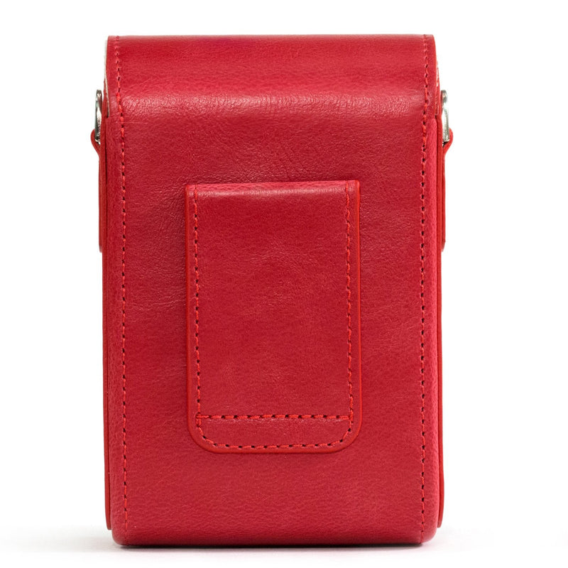MegaGear Leather Camera Case with Strap Compatible with Canon PowerShot G7 X Mark III, G7 X Mark II, G7 X Red