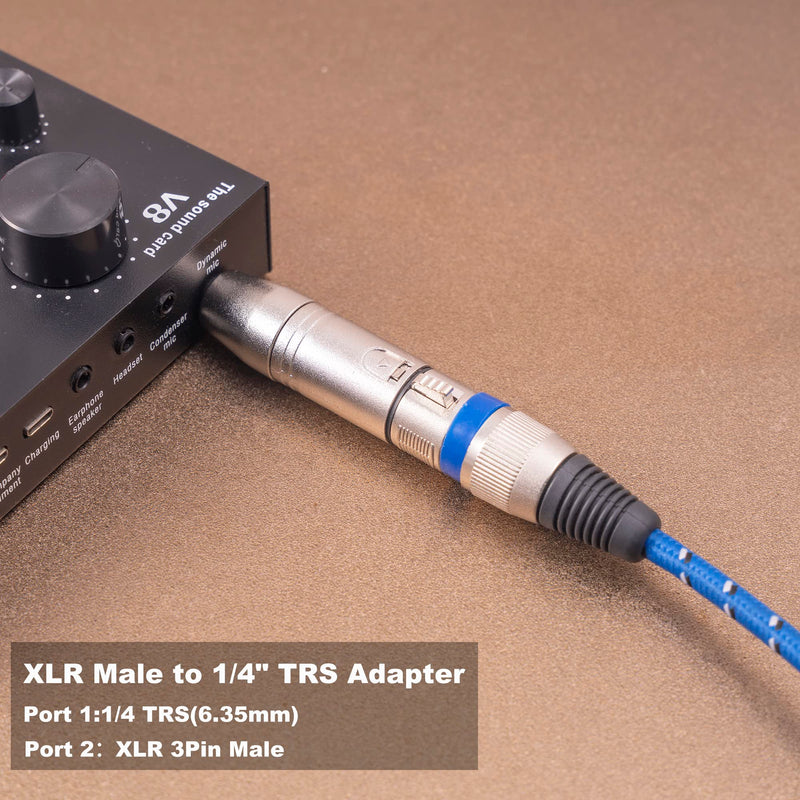 [AUSTRALIA] - Smithok 4 Pack 1/4" TRS to XLR Adapter, Balanced Quarter Inch 6.35mm Male to XLR Male Adapters 