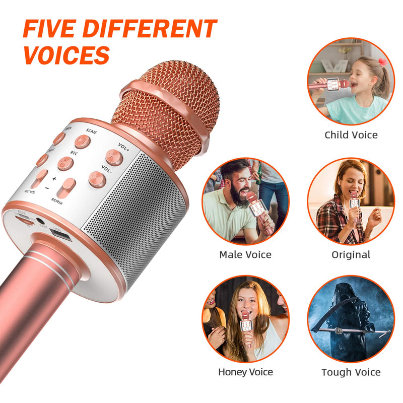 [AUSTRALIA] - Toy'n Karaoke Microphone for Kids, 3 in 1 Wireless Portable Handheld Mic Karaoke Machine for Christmas Home Birthday Party, Voice Disguiser Karaoke Microphone for Kids 