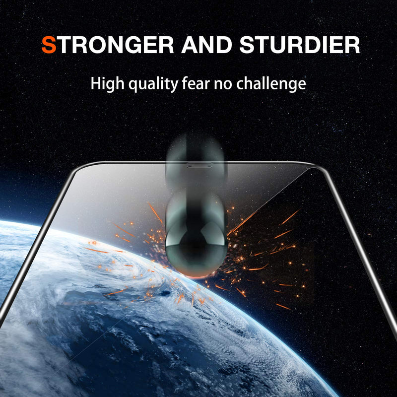 4 Pack LK 2 Pack Screen Protector + 2 Pack Camera Lens Protector Compatible with iPhone 12 Pro Max 6.7-inch, 9H Tempered Glass, Full Coverage, Shatterproof, Come with Easy Frame Installation Tray