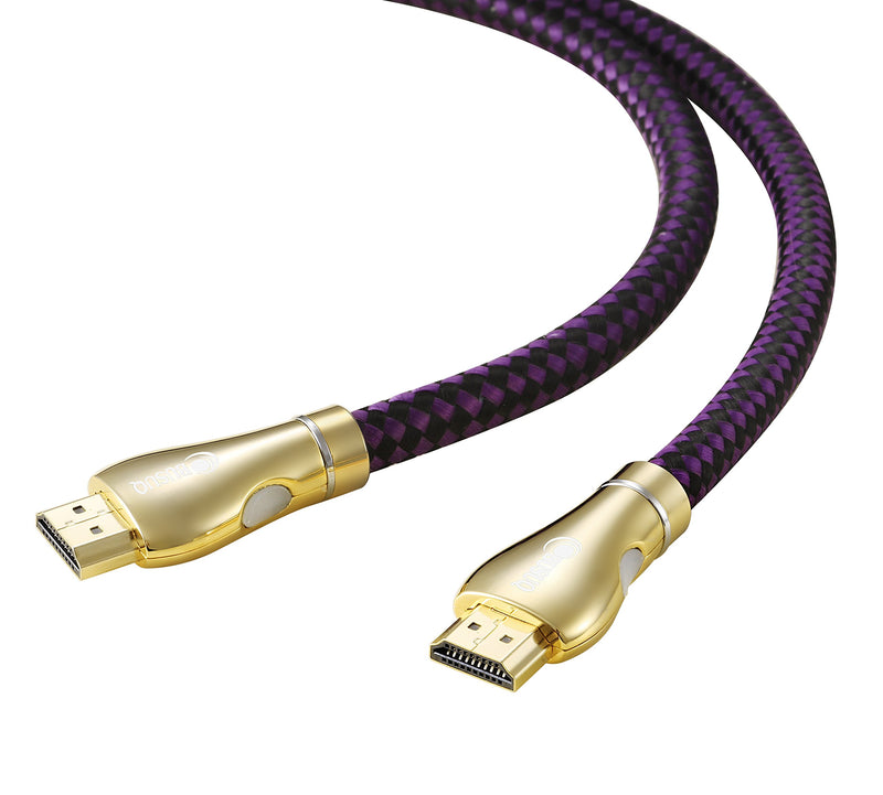 UFO Parts 2.0 HDMI Cable 6ft - BUSUQ HDMI (4K@60HZ) Ready 26AWG Nylon Braided- High Speed 18Gbps - Gold Plated Connectors - Ethernet, for HDR 1080p - Xbox Playstation PS4 PC, TV HDMI 6ft