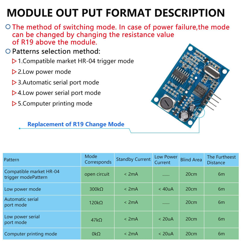 2Pcs JSN-SR04T Integrated Ultrasonic Distance Measuring Sensor Transducer Module Waterproof