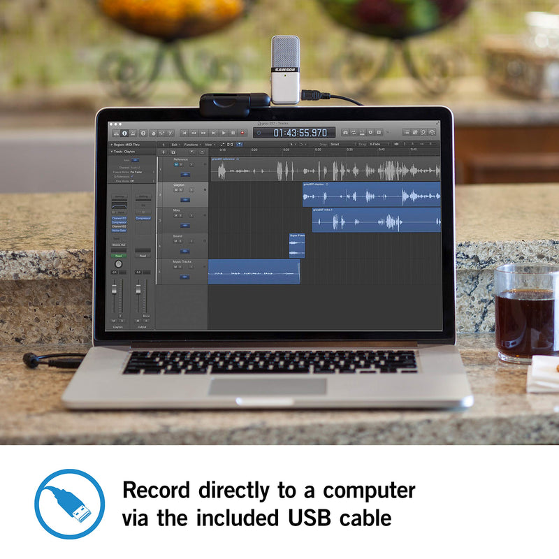 [AUSTRALIA] - Samson Go Mic Portable USB Condenser Microphone for Recording and Streaming on Computers (SAGOMIC) unt 