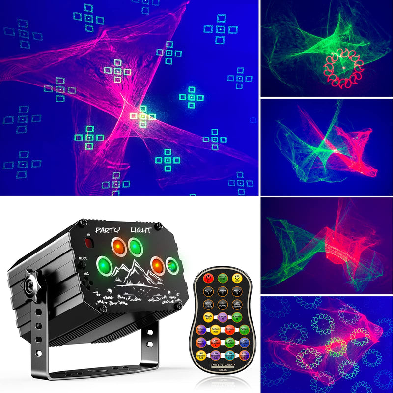 Disco Lights, HOSFROLL Strobe Lights DJ Party Ball Lights Sound Activated 5 Colors 120 Modes Multiple Patterns Mini for Room Parties Birthday Christmas Aurora Light