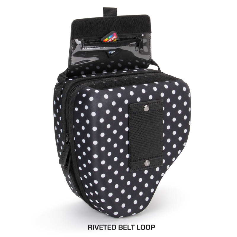 USA GEAR Hard Shell DSLR Camera Case (Polka Dot) with Molded EVA Protection, Quick Access Opening, Padded Interior and Rubber Coated Handle-Compatible with Nikon, Canon, Pentax, Olympus and More Polka Dot - Standard