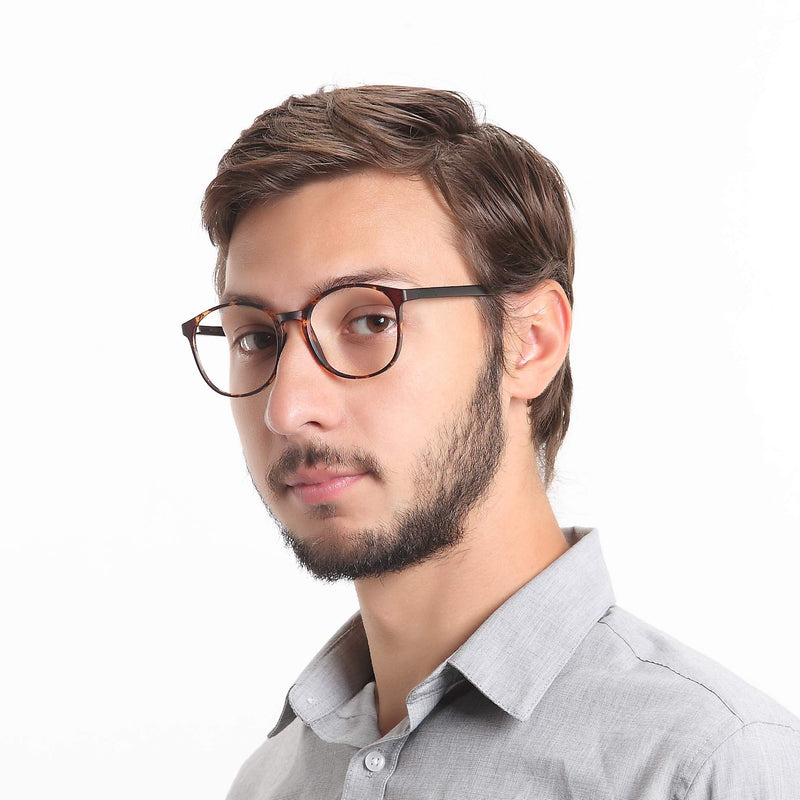 2 Pairs LifeArt Blue Light Blocking Glasses, Anti Eyestrain, Computer Reading Glasses, Gaming Glasses, TV Glasses for Women Men, Anti Glare (Tortoise+Clear, No Magnification) +0.00(No Magnification) 17_days_tortoise+clear