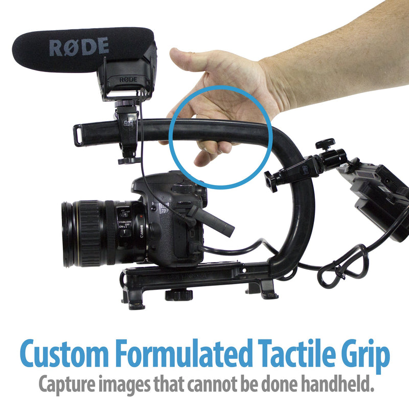 [AUSTRALIA] - Cam Caddie Scorpion EX Skateboard Camera Handle with Threaded Feet - Professional Steadycam Handle for Most Cameras, Camcorders, Smart Phones and Action Sports Cams - Black - Skate Edition 