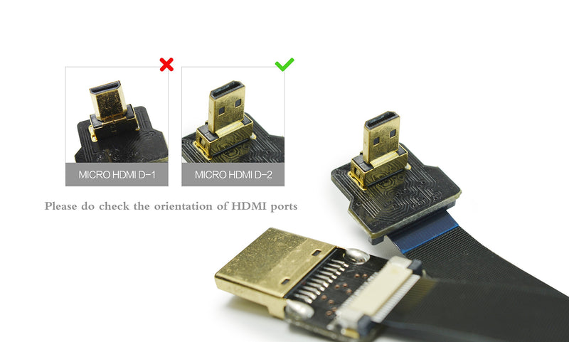 Short micro HDMI 90 degree FPV FFC Flat Slim Thin HDMI Cable Micro HDMI 90 degree to Standard HDMI Full HDMI Normal HDMI for Gopro Sony A7RII A7SII A9 A6500 A6300（REVERSE SOCKET OF A6000）Black 20CM