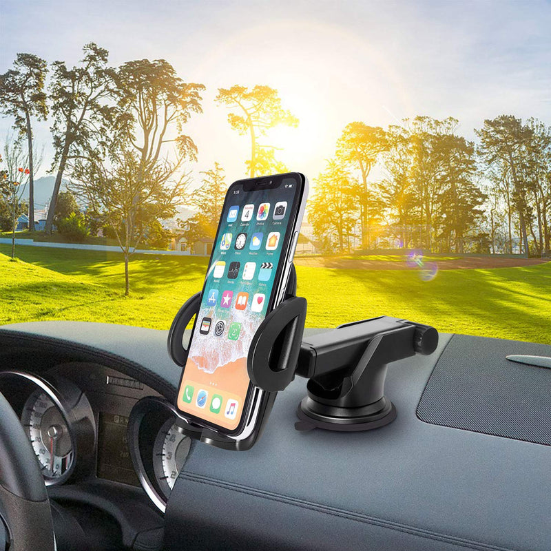 Cellet Car Phone Mount Extendable Windshield and Dashboard Holder Compatible for iPhone XS/Max/XR/X/8/Plus/7 Plus Samsung Note 9/8/5 Galaxy S9 Plus S8 LG Motorola
