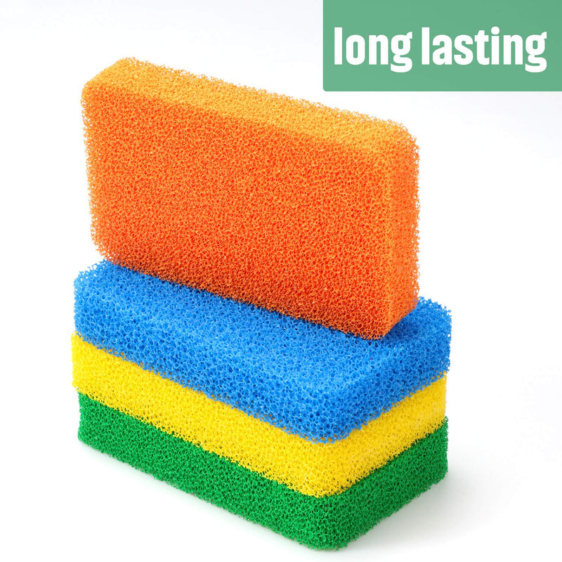 10 Pieces Silicone Scrubber Sponge Silicone Dish Sponge Reusable Kitchen Scrubbing Cleaning Sponge Soft Dish Scrubber for Dishes