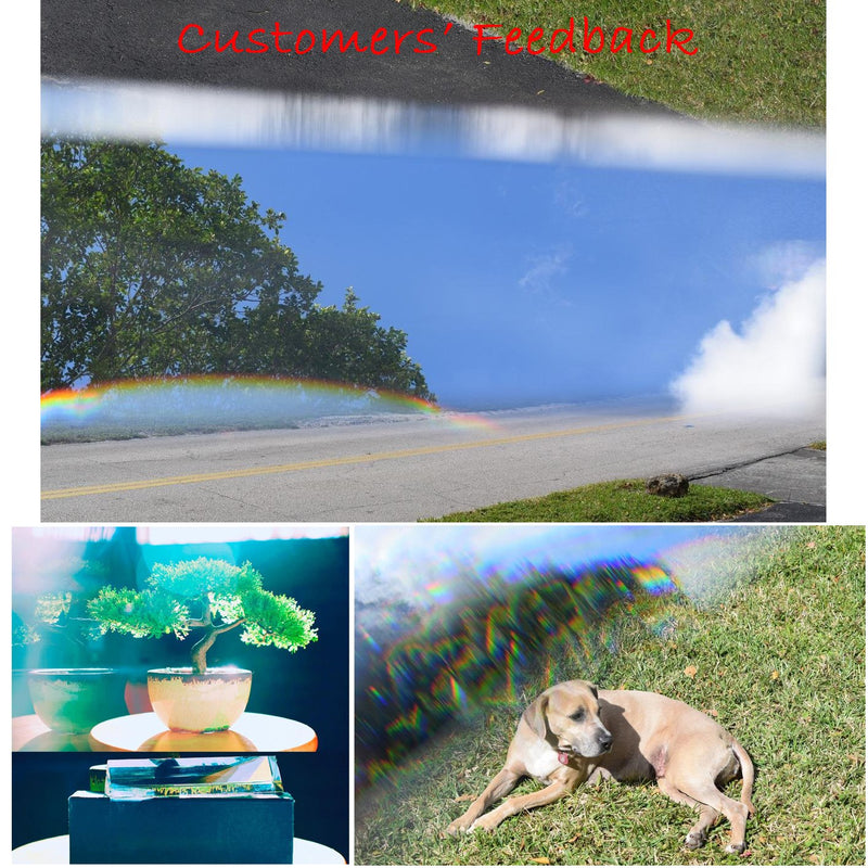 Sumnacon Photography Prism Crystal Glass Triangular Prism Full Rainbow Color Spectrum Best for Photography (6") 6"
