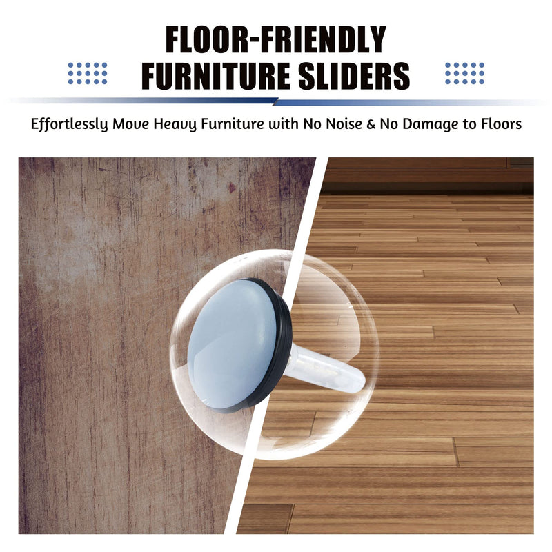 CO-Z Furniture Sliders 40 PCS, Nail on Chair Leg Floor Protectors for Hardwood Floors, Furniture Pads for Dining Chair Cabinet Table Legs, Chair Glide Moving Pads for Wooden Furniture, 0.75″ Dia
