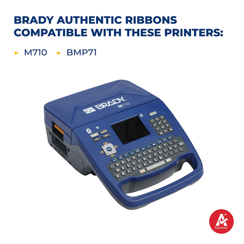 Brady (M7-R4300) Printer Ribbon - R4300 Series Halogen Free Ribbon for BMP71 and M710 Printers - Black, Roll of 150 Feet