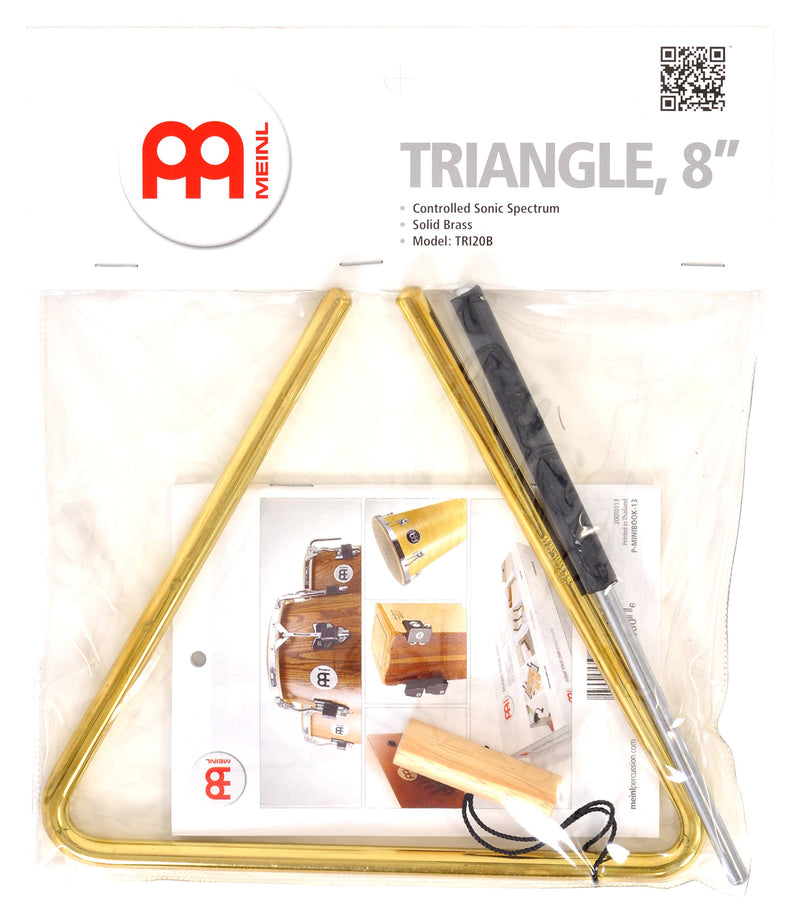 Meinl Percussion TRI20B 8-Inch Solid Brass Triangle with Metal Beater