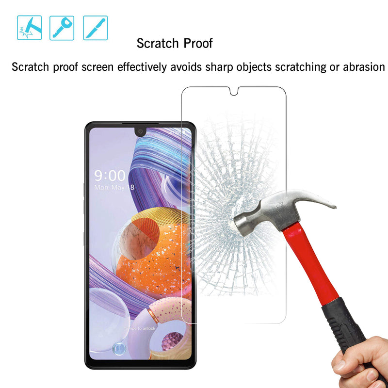 Ailun Screen Protector Compatible for LG stylo 6 3Pack 0.33mm 2.5D Edge Tempered Glass,Anti-Scratch,Case Friendly