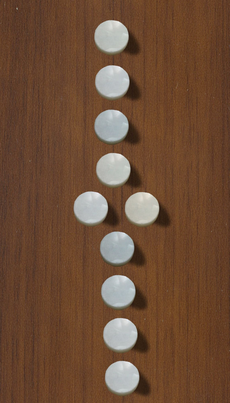 Inlay Set, 6mm Dots, White Mother of Pearl (MOP) 10 Piece Set
