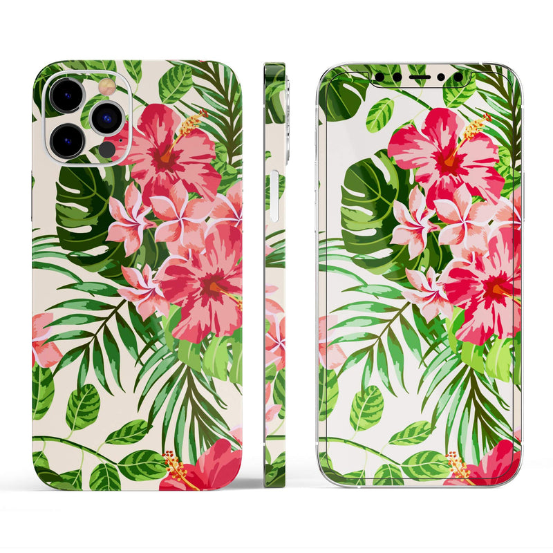 Design Skinz Dreamy Subtle Floral V1 - Full Body Skin Decal Wrap Kit Compatible with The Apple iPhone 12 Pro Max (Full-Body, Screen Trim & Back Glass Skin)