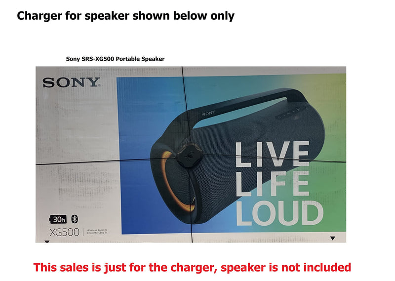4 Amp Charger Compatible with Sony SRS-XG500 X-Series Bluetooth Speaker XG500 1