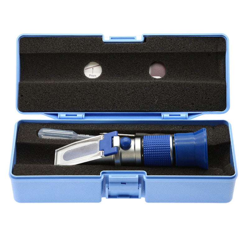 AMTAST Brix Refractometer Hydrometer 0-90% Range with ATC Refractometer for Liquid Fruit Canned Food Sugar Content Test