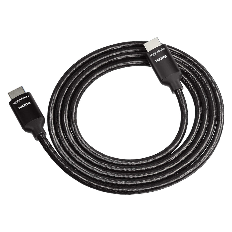 Amazon Basics 10.2 Gbps High-Speed 4K HDMI Cable with Braided Cord, 6-Foot, Black