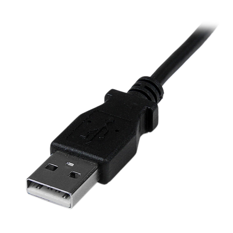 StarTech.com Down Angle Mini USB Cable - 2m - Black - USB A to Mini USB B - USB to Mini USB Cable - Mini USB Charger - USB A to Mini B (USBAMB2MD) 6 ft / 2m