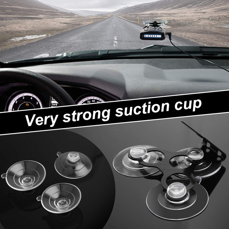 YiePhiot Windshield Suction Cup Mount Holder Compatible with Cobra Radar Detectors Cobra RAD 450, 8-Band, ESD-6100, ESD-7000, XRS-9300, PRO-9780 and All Recent Models (Bracket & 6 Suction Cups)
