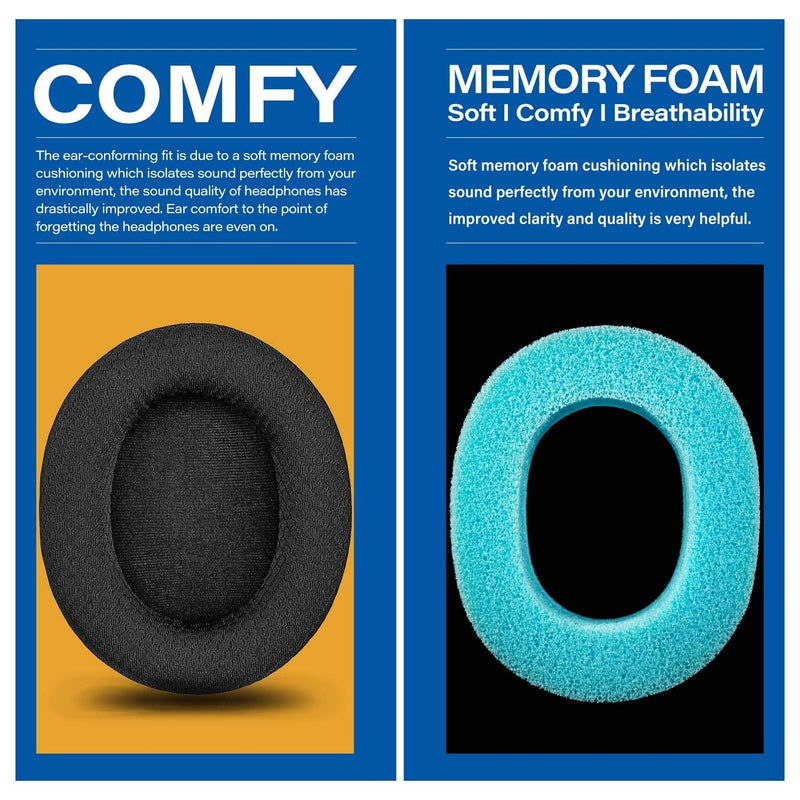 [AUSTRALIA] - Arctis Ear Cushions - Compatible with Arctis 7/5/3, Arctis Pro, Arctis 9X Wireless Headphones I Memory Foam Earpads I Black 